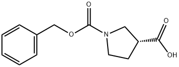 (R)-1-CBZ-ピロリジン-3-カルボン酸 化学構造式