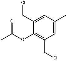2,6-BIS(CHLOROMETHYL)-P-TOLYL ACETATE Structure