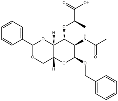 AC-ALPHA-BENZYL-4,6-O-BENZYLIDENE-MURAMIC ACID Structure