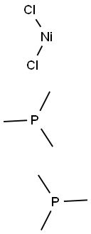 二氯二(三甲基膦)合镍(II), 19232-05-4, 结构式