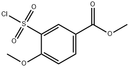 3-(氯磺酰基)-4-甲氧基苯甲酸甲酯 结构式