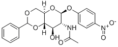 对硝基苯基 2-乙酰氨基-4,6-O-亚苄基-2-脱氧-BETA-D-吡喃葡萄糖苷, 19234-58-3, 结构式