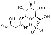 1-チオ-β-D-グルコピラノース1-[(S)-N-(ヒドロキシスルホニルオキシ)-3-ヒドロキシ-4-ペンテンイミダート] 化学構造式