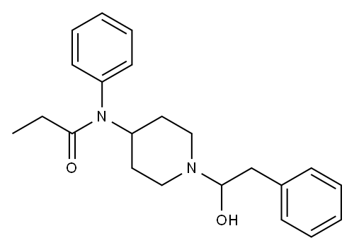 N-[1-(1-HYDROXY-2-PHENYL-ETHYL)-PIPERIDIN-4-YL]-N-PHENYL-PROPIONAMIDE
 Structure
