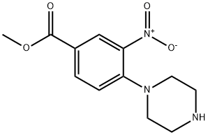 METHYL 3-NITRO-4-PIPERAZINOBENZENECARBOXYLATE Structure