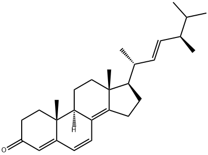 エルゴスタ-4,6,8(14),22-テトラエン-3-オン 化学構造式