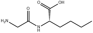 (S)-2-(グリシルアミノ)ヘキサン酸 化学構造式
