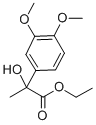 2-(3,4-ジメトキシフェニル)-2-ヒドロキシプロパン酸エチル 化学構造式