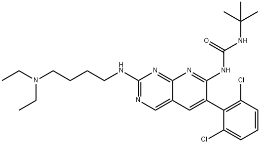 N-[6-(2,6-Dichlorophenyl)-2-[[4-(diethylamino)butyl]amino]pyrido[2,3-d]pyrimidin-7-yl]-N'-(1,1-dimethylethyl)urea Structure