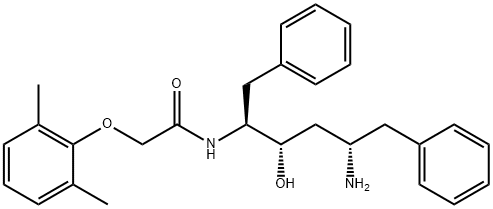 N-[(1S,2S,4S)-4-amino-2-hydroxy-5-phenyl-1-(phenylmethyl)pentyl]-2-(2,6-dimethylphenoxy)acetamide Struktur