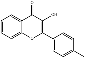 3-ヒドロキシ-2-(4-メチルフェニル)-4H-1-ベンゾピラン-4-オン 化学構造式