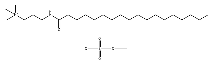 trimethyl-3-[(1-oxooctadecyl)amino]propylammonium methyl sulphate Struktur