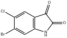 6-Bromo-5-chloro-1H-indole-2,3-dione Structure