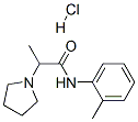 alpha-methyl-N-(o-tolyl)pyrrolidine-1-acetamide monohydrochloride Structure