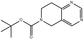 tert-Butyl 7,8-dihydropyrido[4,3-d]pyrimidine-6(5H)-carboxylate Struktur