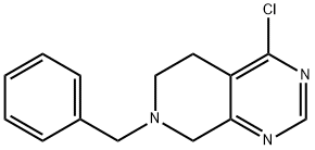 7-苄基-4-氯-5,6,7,8-四氢吡啶并[3,4-D]嘧啶 结构式