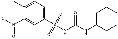 1-cyclohexyl-3-[(3-nitro-p-tolyl)sulphonyl]urea  Struktur