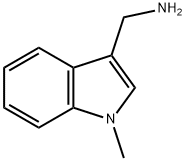 (1-甲基-1H-吲哚-3-基)甲胺 结构式