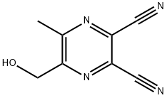 2,3-Pyrazinedicarbonitrile,5-(hydroxymethyl)-6-methyl-(9CI) Structure