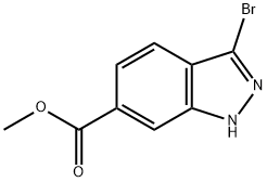 1H-INDAZOLE-6-CARBOXYLIC ACID,3-BROMO-,METHYL ESTER Struktur