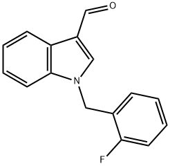 1-(2-氟-苄基)-1H-吲哚-3-甲醛, 192997-17-4, 结构式