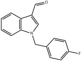 1-(4-フルオロベンジル)-1H-インドール-3-カルブアルデヒド 化学構造式