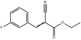 2-Propenoic acid, 2-cyano-3-(3-fluorophenyl)-, ethyl ester Struktur