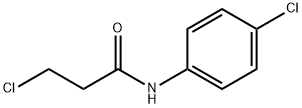 3-クロロ-N-(4-クロロフェニル)プロパンアミド 化学構造式