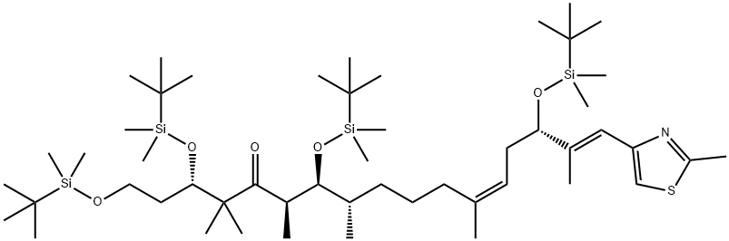 (3S,6R,7S,8S,12Z,15S,16E)-1,3,7,15-Tetrakis-{[tert-butyl(dimethyl)silyl]oxy}-4,4,6,8,12,16-hexamethyl-17-(2-methyl-1,3-thiazol-4-yl)heptadeca-12,16-dien-5-one Structure