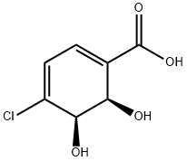 (2R,3R)-1-CARBOXY-4-CHLORO-2,3-DIHYDROXYCYCLOHEXA-4,6-DIENE, 95 Structure