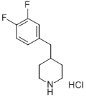 4-(3,4-DIFLUORO-BENZYL)-PIPERIDINE HYDROCHLORIDE
 Struktur