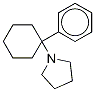 1-(1-フェニルシクロヘキシル)ピロリジン·塩酸塩 化学構造式