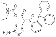 4-THIAZOLEACETIC ACID, 2-AMINO-ALPHA-[(TRIPHENYLMETHOXY)IMINO]-, ANHYDRIDE WITH DIETHYL HYDROGEN PHOSPHATE, (Z)- Structure