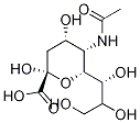 (2S,4S,5S,6R)-5-acetaMido-2,4-dihydroxy-6-((1R,2R)-1,2,3-trihydroxypropyl)tetrahydro-2H-pyran-2-carboxylic acid Structure