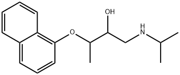 1-(イソプロピルアミノ)-3-(1-ナフチルオキシ)-2-ブタノール 化学構造式