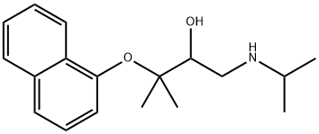 1-(Isopropylamino)-3-methyl-3-(1-naphtyloxy)-2-butanol Struktur
