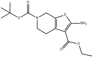 6-(叔丁基)-3-乙基-2-氨基-4,7-二氢噻吩[2,3-C]吡啶二甲酸叔丁酯,193537-14-3,结构式