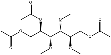 2-O,3-O,4-O-トリメチル-D-マンニトールトリアセタート 化学構造式