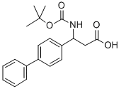 (R,S)-BOC-3-AMINO-3-(BIPHENYL)-PROPIONIC ACID Structure