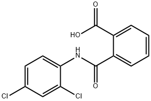 2-(2,4-二氯苯基氨基甲酰基)安息香酸, 19368-21-9, 结构式
