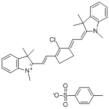 2-[2-[2-氯-3-[2-(3-甲基-3H-苯并噻唑-2-亚基)乙亚基]-1-环戊烯-1-基]乙烯基]-3-甲基苯并噻唑, 193687-61-5, 结构式