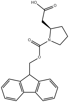 (R)-N-FMOC-吡咯烷-2-乙酸,193693-61-7,结构式