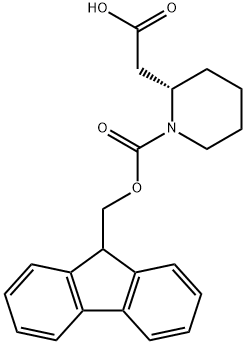 (S)-(1-FMOC-哌啶-2-基)乙酸, 193693-62-8, 结构式