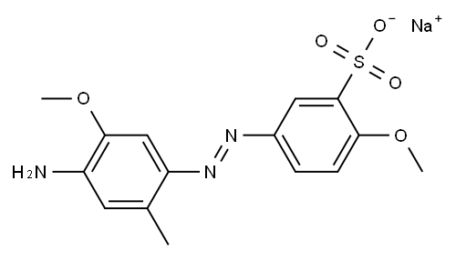 SODIUM 5-[(4-AMINO-5-METHOXY-O-TOLYL)AZO]-2-METHOXYBENZENESULPHONATE 结构式