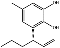 1,2-Benzenediol, 3-(1-ethenylbutyl)-5-methyl-, (S)- (9CI) Struktur