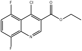 4-CHLORO-5,8-DIFLUOROQUINOLINE-3-CARBOXYLIC ACID ETHYL ESTER Struktur
