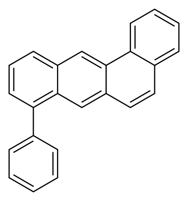 Benz(a)anthracene, 8-phenyl- Structure