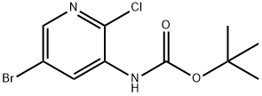 tert-Butyl N-(5-bromo-2-chloropyridin-3-yl)carbamate Structure