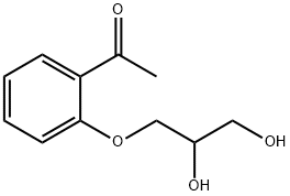 2'-(2,3-ジヒドロキシプロポキシ)アセトフェノン 化学構造式