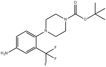 4-(4-AMINO-2-TRIFLUOROMETHYL-PHENYL)-PIPERAZINE-1-CARBOXYLIC ACID TERT-BUTYL ESTER Structure
